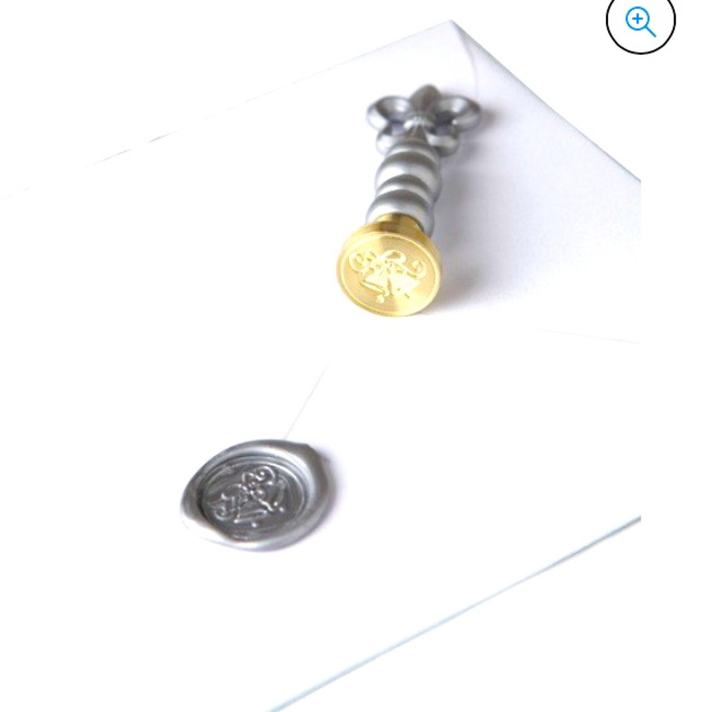 Gartner Studios Bell Stamper and Silver Wax Kit - W initial